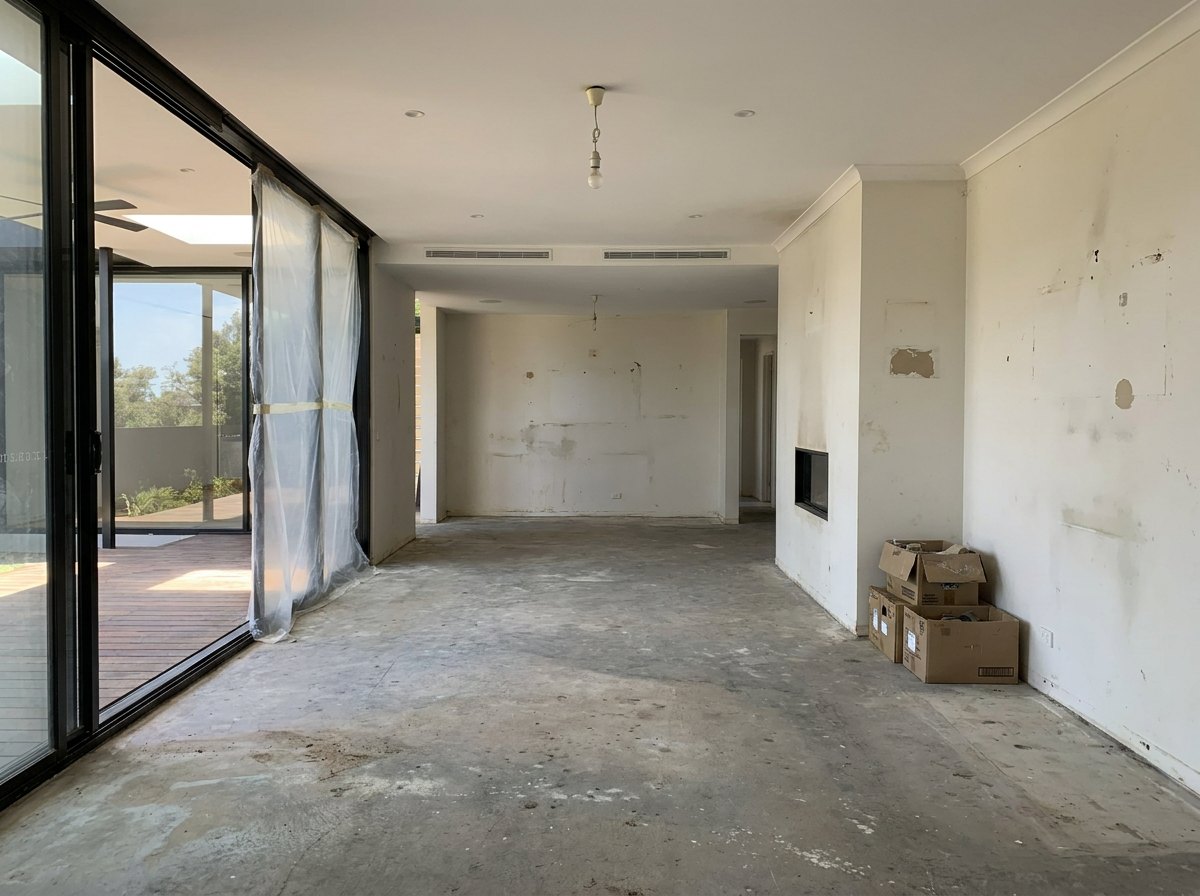Living area before renovation